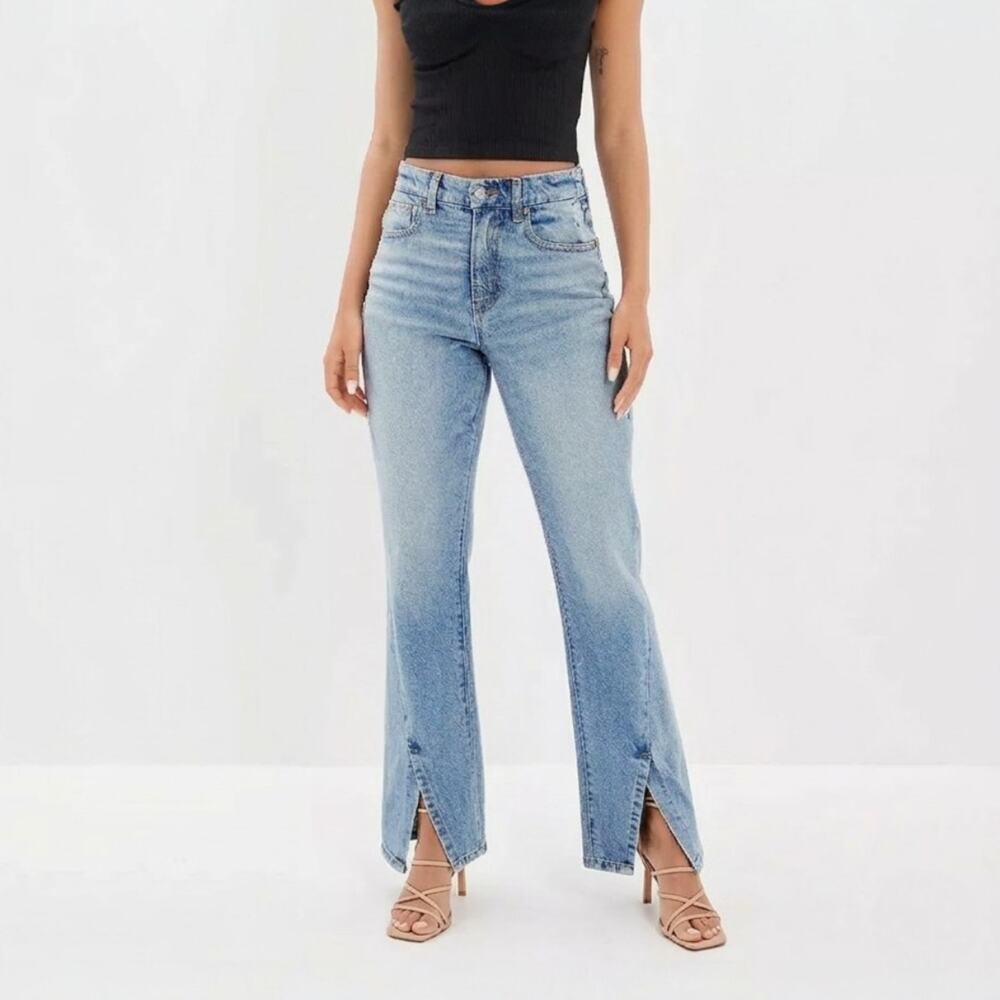 American Eagle Stretch Split Hem '90s Bootcut Jea… - image 1